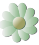 "green daisy icon"